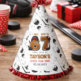 I Was 6, Now I’m 7 – Hockey 7th Birthday Party パーティーハット