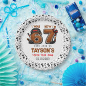 I Was 6, Now I’m 7 – Hockey 7th Birthday Party ペーパープレート (パーティー)