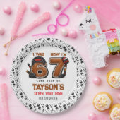 I Was 6, Now I’m 7 – Hockey 7th Birthday Party ペーパープレート (パーティー)