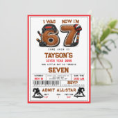 I Was 6, Now I’m 7 – Hockey 7th Birthday Party 招待状 (スタンド正面)