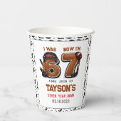 I Was 6, Now I’m 7 – Hockey 7th Birthday Party 紙コップ (裏面)