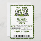 I Was 6, Now I’m 7 Soccer Birthday – All-Star Part 招待状 (正面)