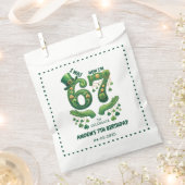 I Was 6 Now I’m 7 St. Patrick’s Day Boy Birthday フェイバーバッグ (クリップ留めされた状態)