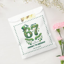 I Was 6 Now I’m 7 St. Patrick’s Day Boy Birthday フェイバーバッグ