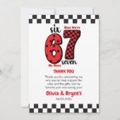 I Was 6, Now I’m 7 – Twin 7th Birthday for Kids サンキューカード (正面)