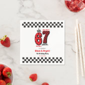 I Was 6, Now I’m 7 – Twin 7th Birthday for Kids スタンダードカクテルナプキン (インサイチュ)