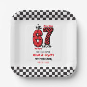 I Was 6, Now I’m 7 – Twin 7th Birthday for Kids ペーパープレート (正面)