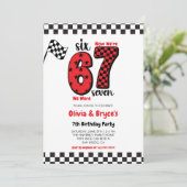 I Was 6, Now I’m 7 – Twin 7th Birthday for Kids 招待状 (スタンド正面)