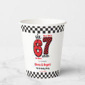 I Was 6, Now I’m 7 – Twin 7th Birthday for Kids 紙コップ (裏面)