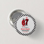 I Was 6, Now I’m 7 – Twin 7th Birthday for Kids 缶バッジ (正面&裏面)