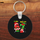 I Was 6 Now I'm 7 67 Seven Year Old Birthday Girls キーホルダー (正面)