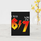 I Was 6 Now I'm 7 Birthday Funny Six Seven Meme 6  カード (黄色い花)