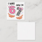 I was 6 now I'm 7 cute birthday numbers エンクロージャーカード (正面/裏面)