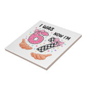 I was 6 now I'm 7 cute birthday numbers タイル (側面)