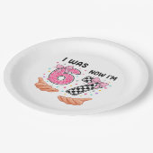 I was 6 now I'm 7 cute birthday numbers ペーパープレート (アングル)