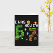 I Was 6 Now I'm 7 Funny 7 Year Old Birthday Xel Fu カード (黄色い花)