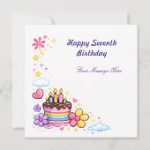 I Was 6 Now I'm 7 Girls 7th Birthday (裏面)