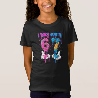 I Was 6 Now I'm 7 Glitch Drip Funny 7th Birthday  Tシャツ