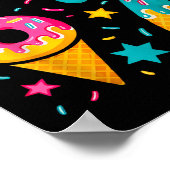 I Was 6 Now I'm 7 Six Seven Meme Ice Cream Drip Bi ポスター (角)