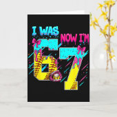 I Was 6 Now Im 7 Softball 67 Ice Cream Drip カード (黄色い花)