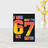 I Was 6 Now I'm 7 Year Old 7th Birthday Boy 7 Year カード (黄色い花)