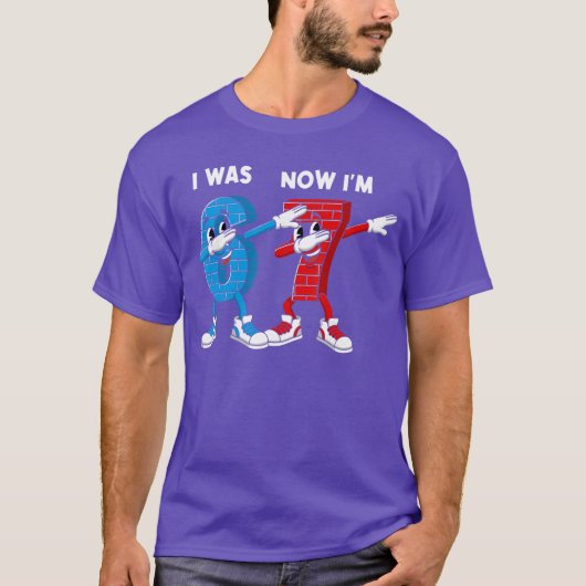 I was 6 Now Im 7 Year Old Birthday 67 Dabbing for Tシャツ (正面)