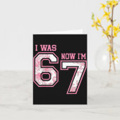 I Was 6 Now I'm 7 Year Old Birthday Girls Coquette カード (黄色い花)