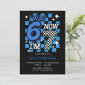 I Was 6 Years Old Now I'm 7 Years Old Boy birthday 招待状 (スタンド正面)