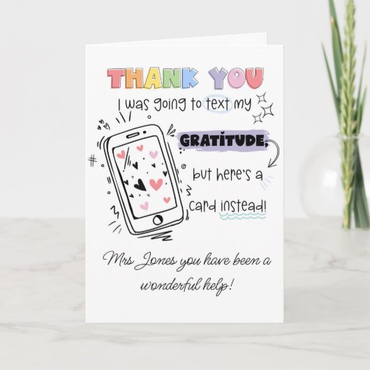 I Was Going to Text SENCO SEN teacher カード (正面)