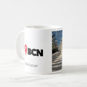 I was in Barcelona: Anoni Gaudi's Park Güell コーヒーマグカップ (正面左)