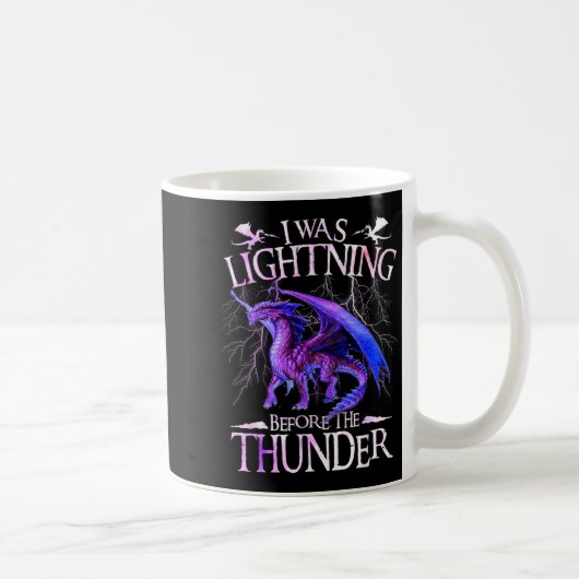 I Was Lightning Before The Thunder Dragons Lover M コーヒーマグカップ (右)
