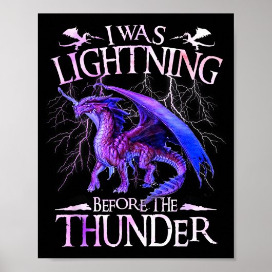 I Was Lightning Before The Thunder Dragons Lover M ポスター (正面)
