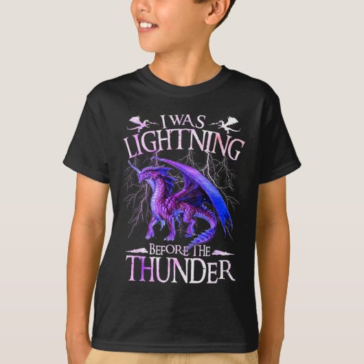 I Was Lightning Before The Thunder Dragons Lover M Tシャツ (正面)