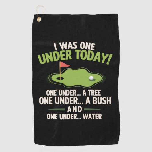 I Was One Under Today Golfer Golf Lover Golfing  ゴルフタオル (正面)