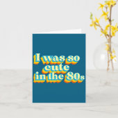 I Was So Cute In The 80s Retro Cute Nostalgic Vibe カード (黄色い花)