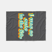 I Was So Cute In The 80s Retro Cute Nostalgic Vibe フリースブランケット (正面(横))