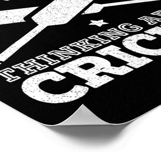 I Was Thinking About Cricket Cricketer Sport Ll Ga ポスター (角)