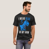 I Wear Blue For My Mom Rex Dino Diabetes Awareness Tシャツ (正面フル)