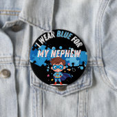 I wear blue for my Nephew Autism Pin Badge  缶バッジ (インサイチュ)
