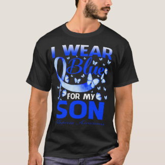 I Wear Blue For My SON Alopecia Awareness Butterfl Tシャツ