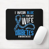 I Wear Blue For My Wife Diabetes Awareness  マウスパッド (マウス)