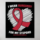 I Wear Burgundy For My Stepdad Brain Aneurysm Awar ポスター (正面)