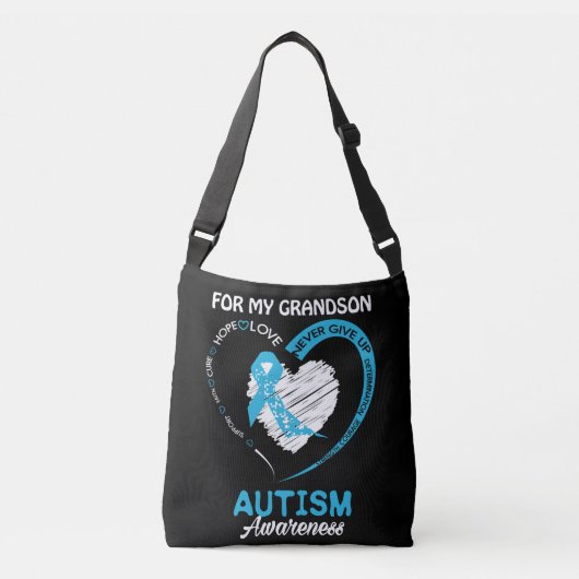 I Wear For My Grandson Autism クロスボディバッグ (正面)