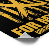 I Wear Gold For My Friend Childhood Cancer Awarene ポスター (角)