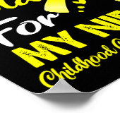 I Wear Gold For My Niece Childhood Cancer Awarenes ポスター (角)