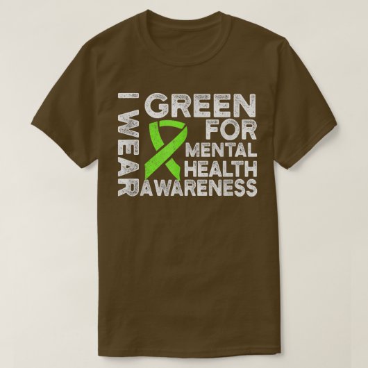 I Wear Green For Mental Health Awareness1978 747  Tシャツ (デザイン正面)