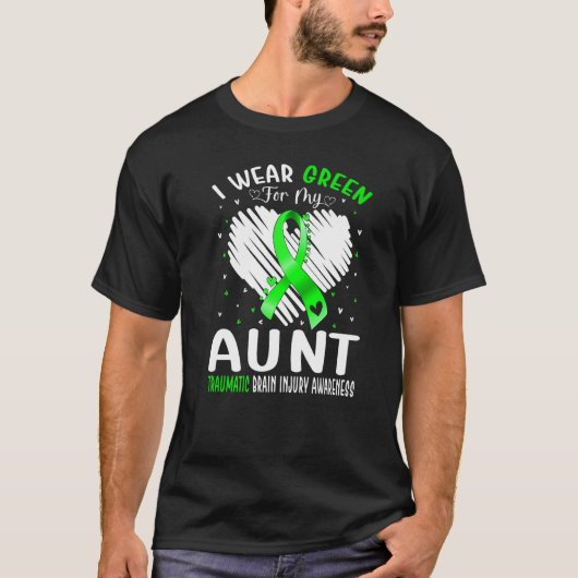I Wear Green For My Aunt Traumatic Brain Injury Aw Tシャツ (正面)