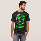 I wear GREEN for my DAD GLAUCOMA Awareness Tシャツ (正面フル)