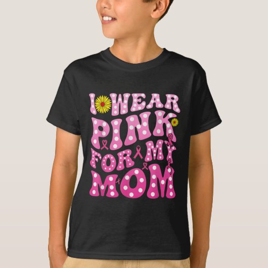 I Wear Nk For My Mom Suprt Breast Cancer Awareness Tシャツ (正面)