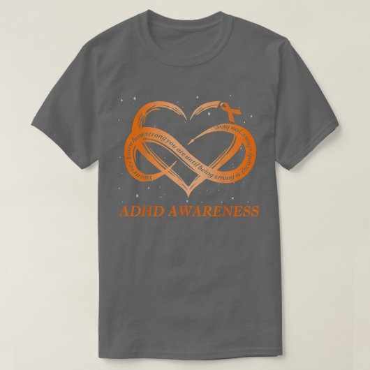 I Wear Orange For ADHD Awareness Warrior 799 Tシャツ (デザイン正面)